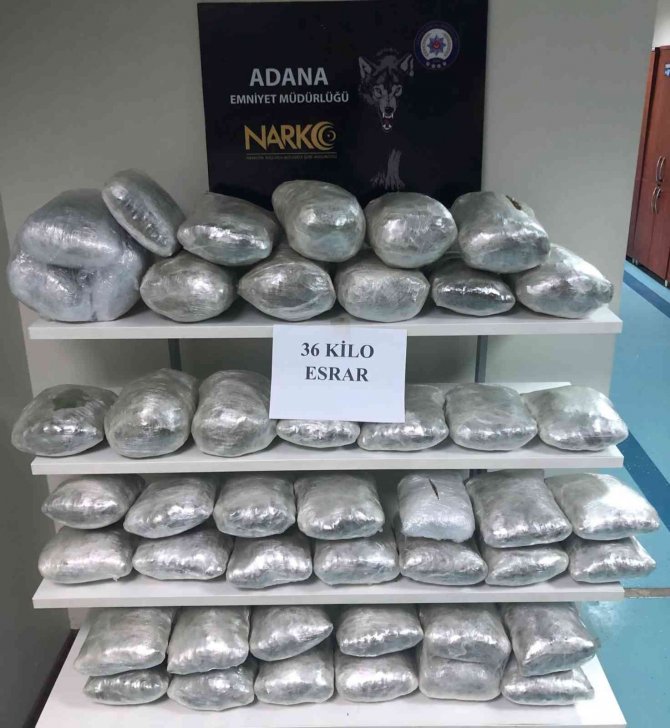 Adana’da 37 Kilo Esrar Ele Geçirildi