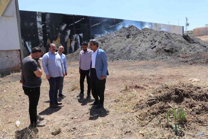 Ekinci Yangın Çıkan Enerji Santralinde İncelemelerde Bulundu