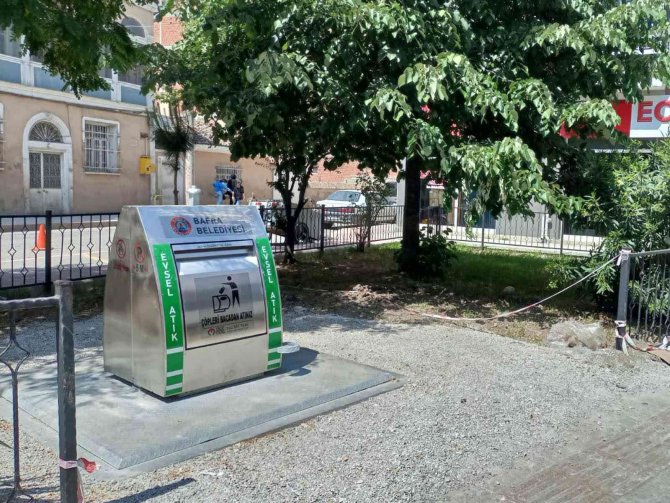 Bafra’ya İlk Yer Altı Çöp Konteyneri