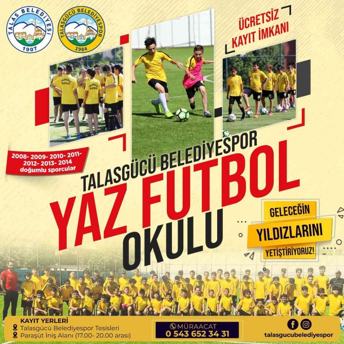 Talas’ta Yaz Spor Kurslarına Kayıtlar Sürüyor