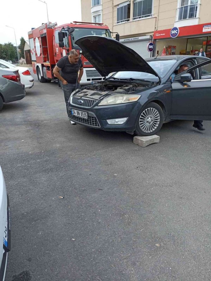Otomobil Motoruna Giren Yılan Uzun Uğraşlar Sonucu Çıkarıldı