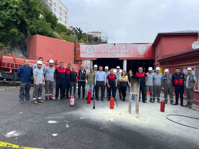 Artvin’de Doğalgaz Yangını Tatbikatı