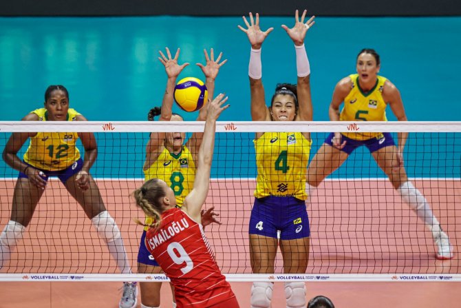 A Milli Kadın Voleybol Takımı, Brezilya’ya 3-1 Mağlup Oldu