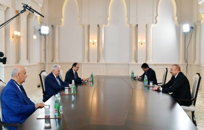 Aliyev, Ak Parti Genel Başkanvekili Yıldırım’ı Kabul Etti