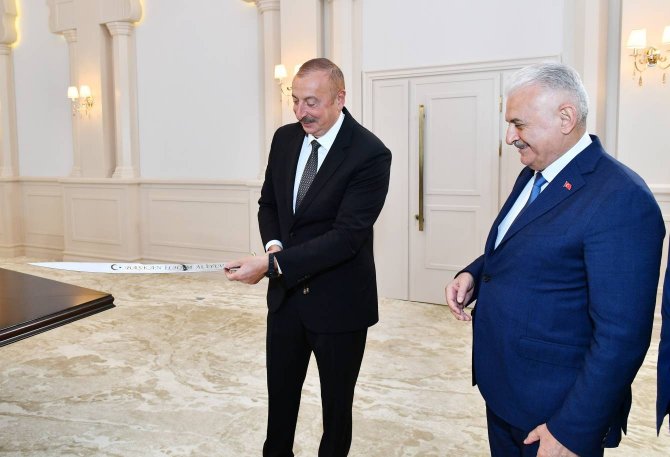Aliyev, Ak Parti Genel Başkanvekili Yıldırım’ı Kabul Etti
