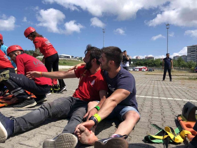 Samsun’da Gerçeğini Aratmayan Tatbikat