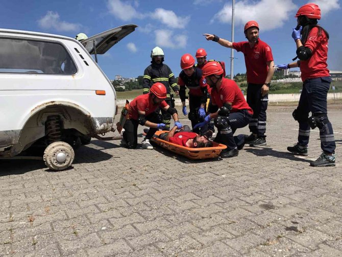 Samsun’da Gerçeğini Aratmayan Tatbikat