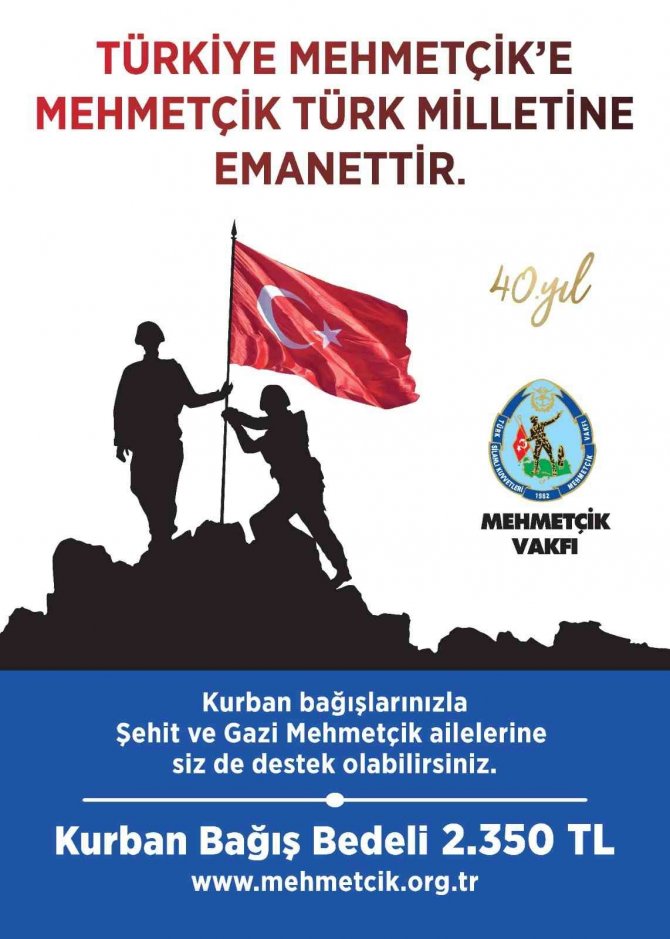 Mehmetçik Vakfı Kurban Bağışı Kabul Etmeye Başladı