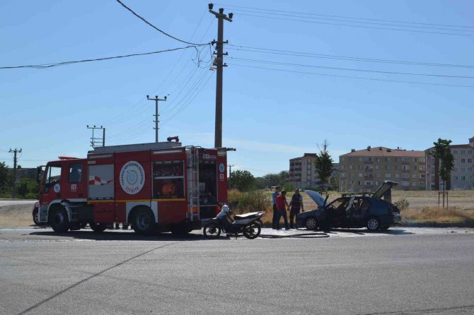 Tekirdağ’da Lpg’li Otomobilde Korkutan Yangın