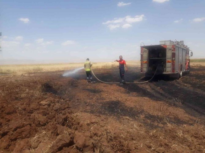Mardin’de 100 Dönümlük Buğday Tarlası Kül Oldu