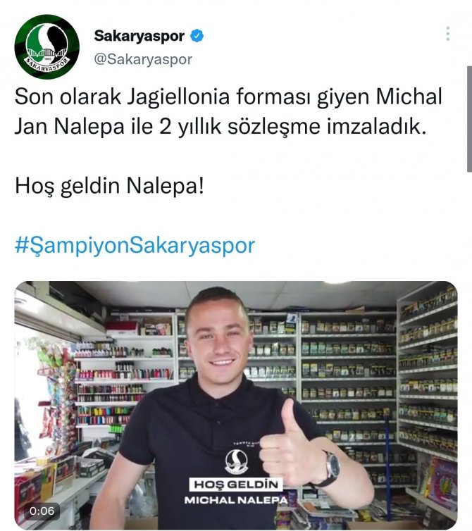Sakaryaspor, Michal Jan Nalepa İle 2 Yıllık Sözleşme İmzaladı