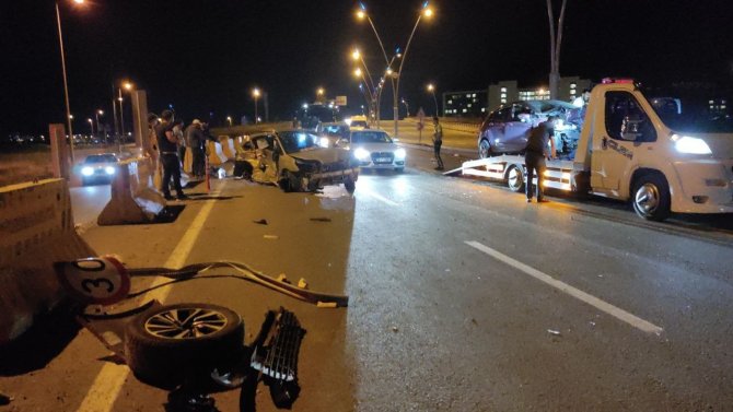 Kaza Yapan Otomobilin Tekerleği Koptu: 1’i Ağır 3 Yaralı