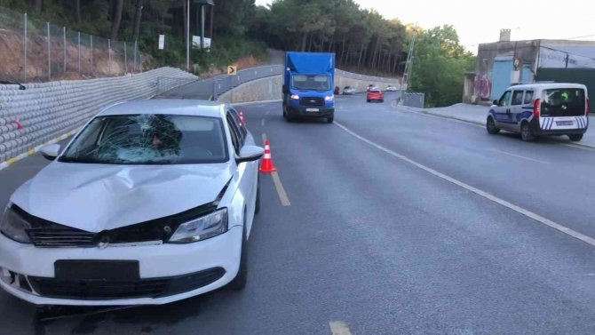 Kartal’da Yolun Karşısına Geçmeye Çalışan Kadına Araba Çarptı
