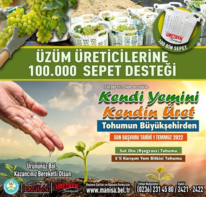 Manisa Büyükşehir’den ‘Kendi Yemini Kendi Üret’ Projesi