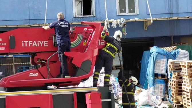 Samsun Gıda Borsası’nda Aynı Yerde 4 Gün Sonra Yine Yangın Çıktı