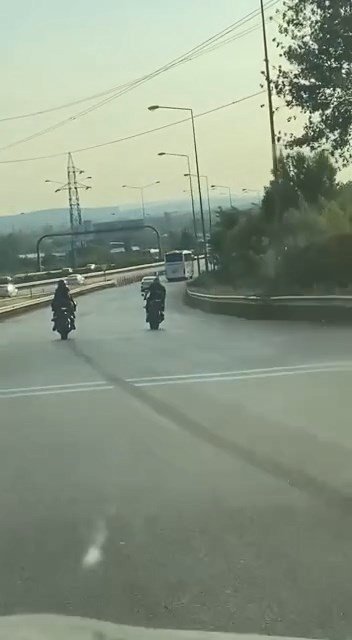 Ölüme Davetiye Çıkartan Motorcular Kamerada