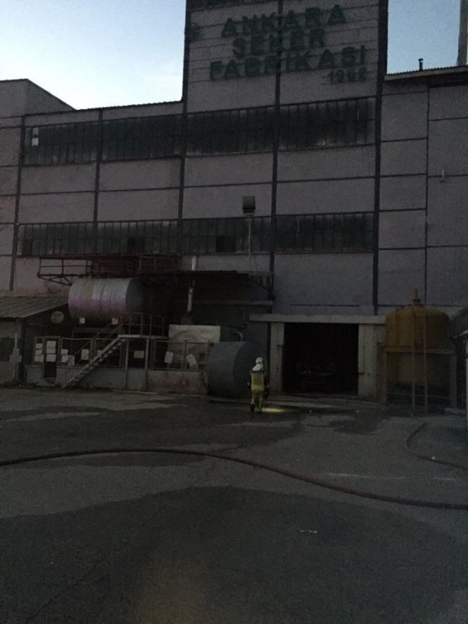 Ankara’da Şeker Fabrikasında Yangın
