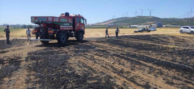 100 Dönümlük Buğday Arazisi Küle Döndü