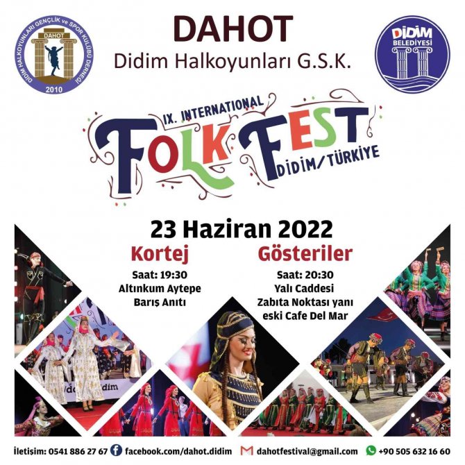 Dahot’un 9. Halk Oyunları Festivali 23 Haziran’da Yapılacak