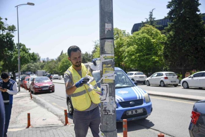 Başkent’te İzinsiz Asılan Afişlere Geçit Yok