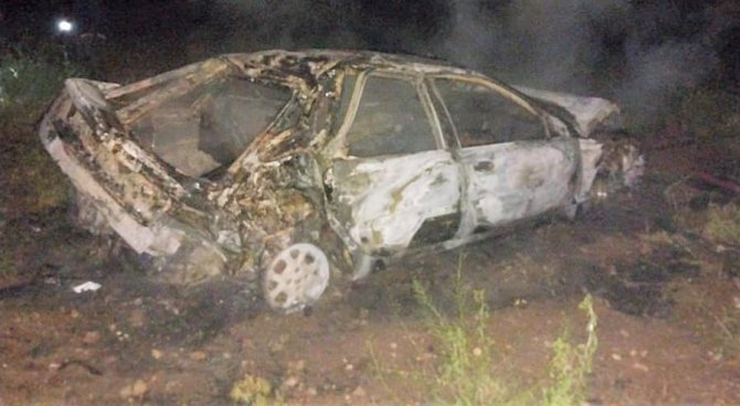 Burdur’da Tarlaya Uçan Otomobil Alev Aldı: 1 Ölü