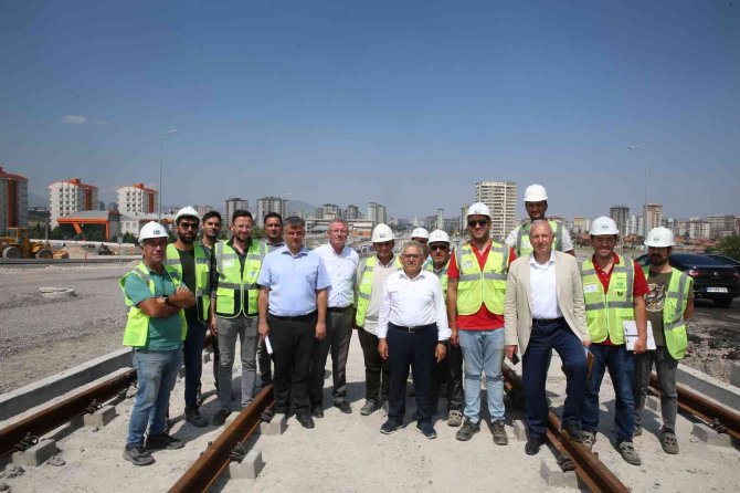 Başkan Büyükkılıç, Talas Raylı Sistem Hattı’nı Denetledi