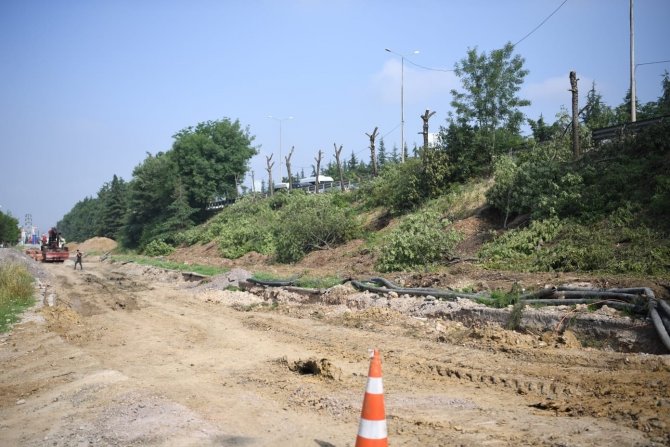 Alikahya Stadyum Bağlantı Yolunda Çalışmalar Sürüyor