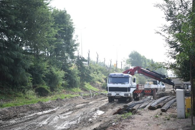 Alikahya Stadyum Bağlantı Yolunda Çalışmalar Sürüyor