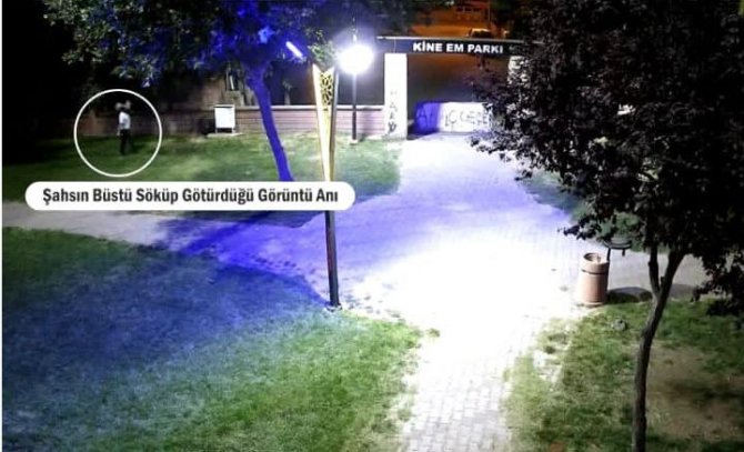 Kürt Yazarın Büstü Kaldırıldı İddiaları Asılsız Çıktı: Gerçek İse Güvenlik Kamerasına Yansıdı