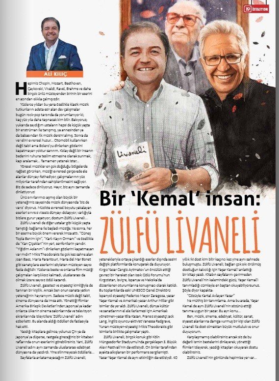İ̇stasyon Dergisinden Arşivlik “Zülfü Livaneli” Sayısı