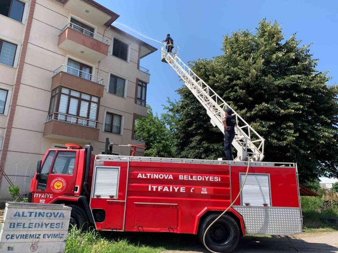Altınova’da Evde Çıkan Yangın Korkuttu
