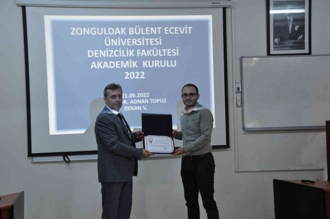 Denizcilik Fakültesi Akademik Personeline Teşekkür Belgesi