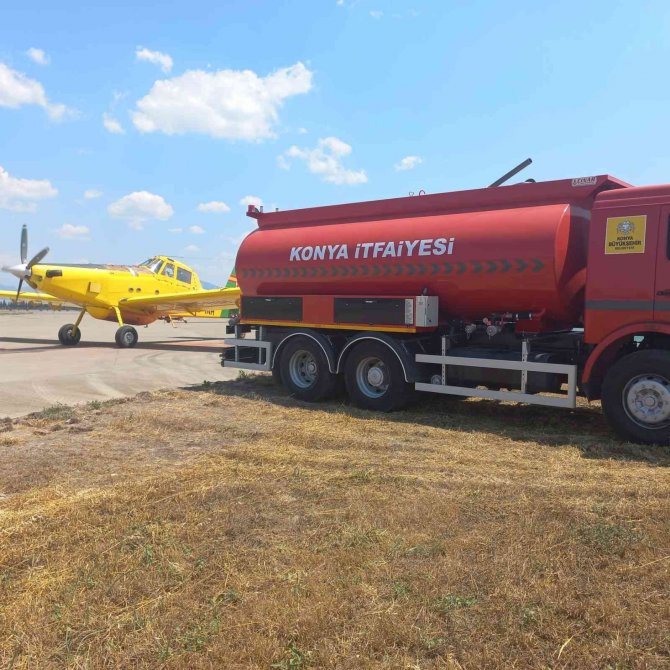 Konya Büyükşehir Marmaris’teki Yangına 22 Araç Ve 36 Personelle Katkı Veriyor