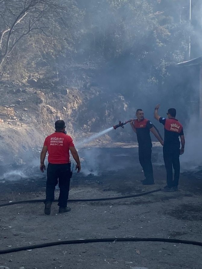Fırında Çıkan Yangın, Makilik Alana Sıçradı