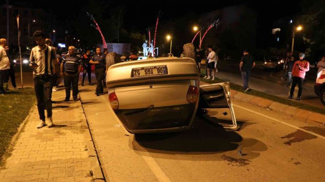 Edirne’de Kontrolden Çıkan Otomobil Takla Attı: 2 Yaralı