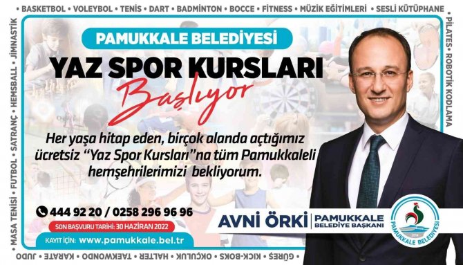 Pamukkale’de Yaz Spor Kursları 2.etap Başvuruları Başladı