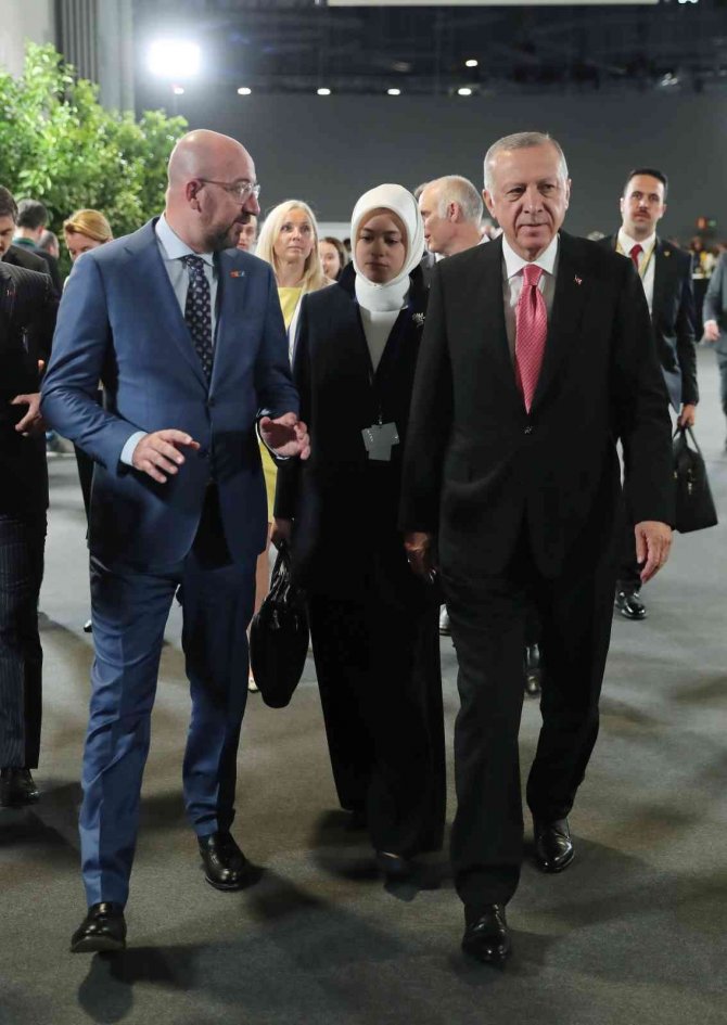 Cumhurbaşkanı Erdoğan, Ab Konseyi Başkanı Michel İle Görüştü