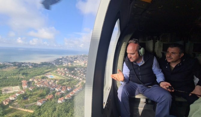 Bakan Soylu, Düzce’yi Havadan İnceledi