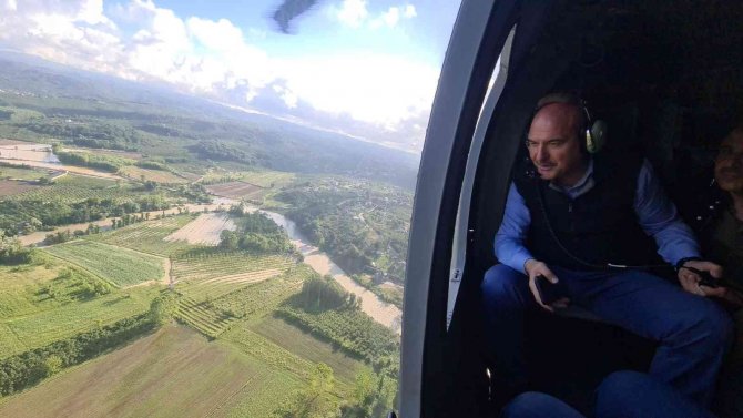 Bakan Soylu, Düzce’yi Havadan İnceledi