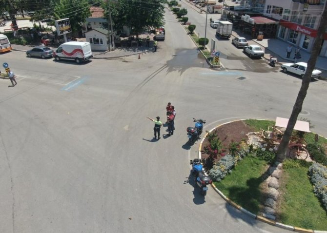 Antalya’da Dron Destekli Motosiklet Denetimi
