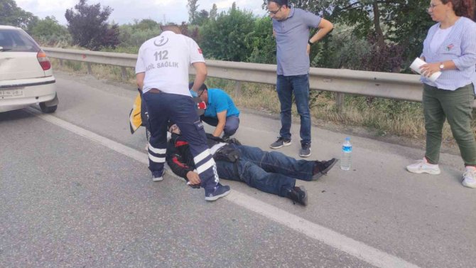 Motosiklet Sürücüsü Ölümden Döndü