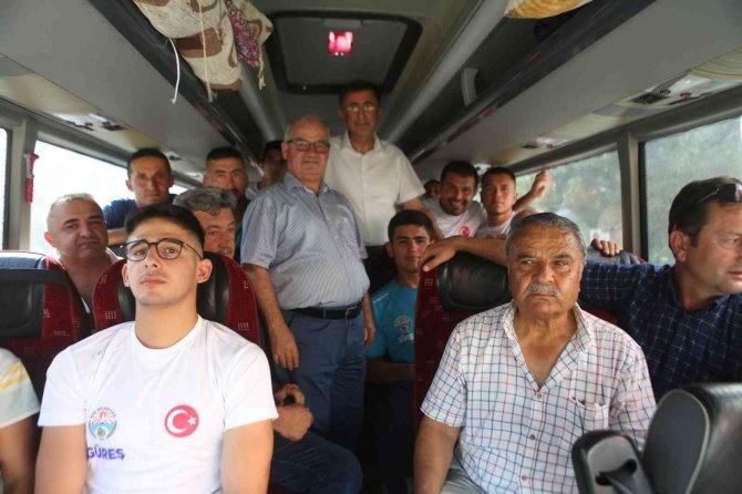 Kaş Belediye Spor Güreş Takımı Edirne’ye Uğurlandı