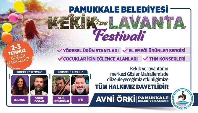Pamukkale Belediyesi Kekik Ve Lavanta Festivali Düzenliyor