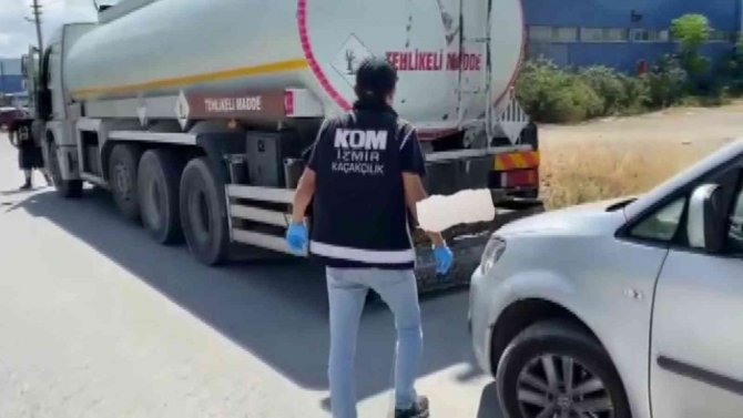 İ̇zmir’de Çevreye Zararlı 23 Ton Karışımlı Akaryakıt Ele Geçirildi