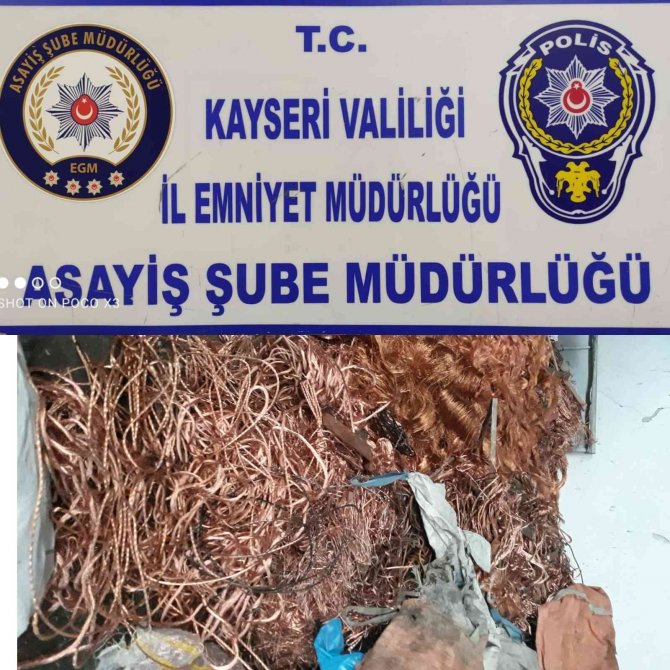 İ̇ş Yerine Operasyon, Çalıntı 2 Ton 624 Kilo Kablo Bulundu