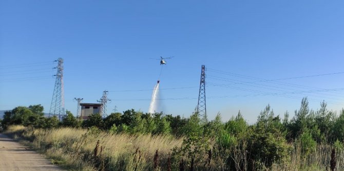 Çanakkale’de Çıkan Orman Yangınına Müdahale Sürüyor
