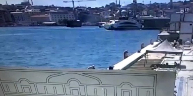 İ̇stanbul Boğazı’ndaki Vapur Kazası Kamerada