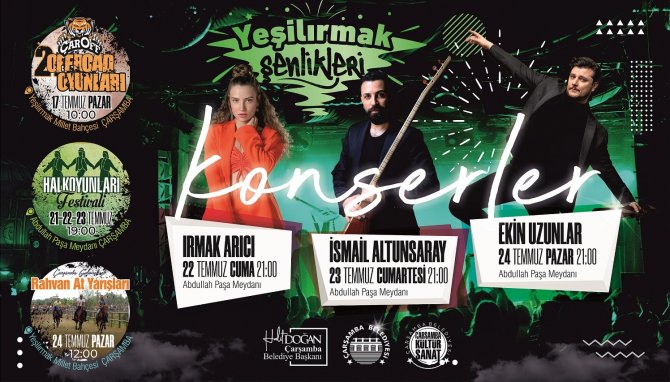 Çarşamba’da Yeşilırmak Şenlikleri Başlıyor