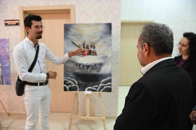 15 Öğrenciden 15 Resimle 15 Temmuz Sergisi