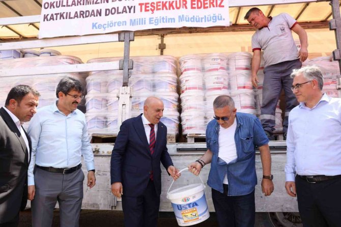 Keçiören Belediyesi’nden Okullara Boya Desteği